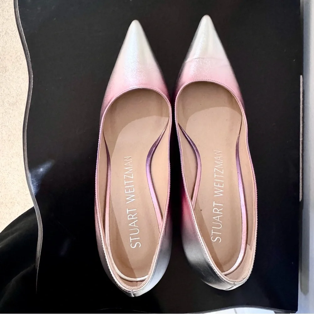 Stuart Weitzman Stiletto Pumps (Metallic Gradient - pink/silver) - Picture 5 of 6